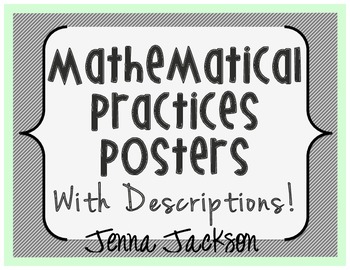 Preview of Mathematical Practices Posters/Signs for Common Core (CCSS)