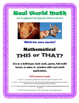 Preview of Mathematical This or That - Fun, Real World Application of Subtraction Skills