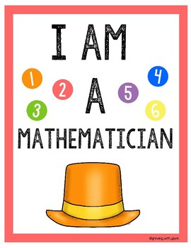 Preview of Mathematician Posters | 20 Mini Posters | Create a Math Mindset + Environment