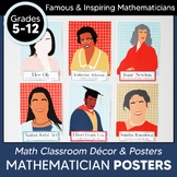 Mathematician Posters Bulletin Board Classroom Decor for M
