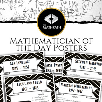Preview of Mathematician of the Day (Math Posters of your Classroom)