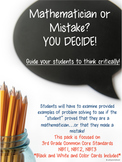 Find the Mistake! Third Grade Math Talk Discussion Cards (