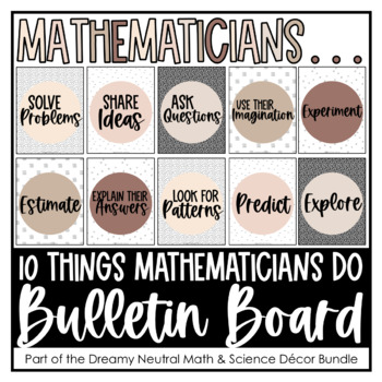 Preview of Mathematicians Bulletin Board - Math Classroom Decor