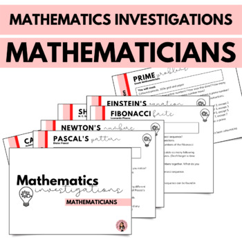 Preview of Mathematicians - Volume 1: Mathematics Investigations