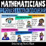 Mathematicians Posters Back to School Math Classroom Decor