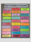 Mathematicians Math Vocabulary Word Wall Thinking Classroom BTC