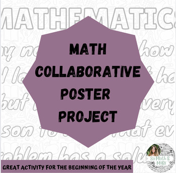 Preview of Mathematics | Add Love Subtract Hate | Collaborative Poster Project