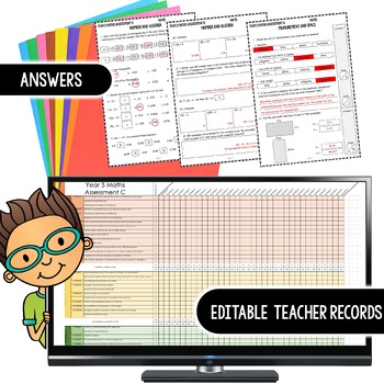 mathematics assessment year 5 australian curriculum by bee happy