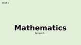 Mathematics ES1 WK 1 Lessons 1-4 (Powerpoint - Ordinal Num