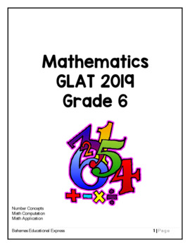 Preview of Mathematics Grade 6 GLAT 2019