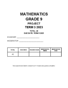 mathematics assignment grade 9 term 3