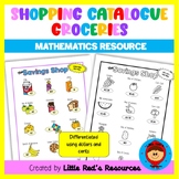 Mathematics Grocery Shop Catalogue using Dollars and Cents