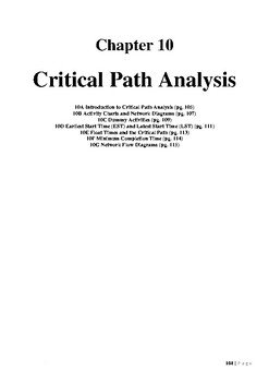Preview of Mathematics Standard Critical Path Analysis