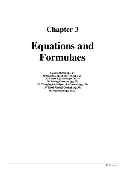 Preview of Mathematics Standard Equations and Formulae