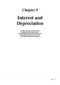 Preview of Mathematics Standard Interest and Depreciation Workbook