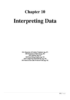 Preview of Mathematics Standard Interpreting Data Booklet