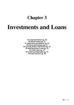Preview of Mathematics Standard Investment and Loans Booklet
