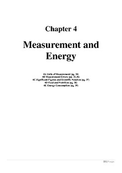 Preview of Mathematics Standard Measurement and Energy Booklet