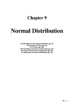 Preview of Mathematics Standard Normal Distribution Workbook