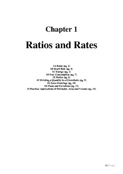 Preview of Mathematics Standard Ratios and Rates Booklet