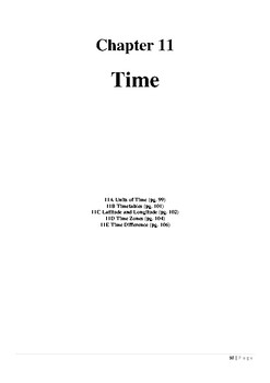 Preview of Mathematics Standard Time Booklet