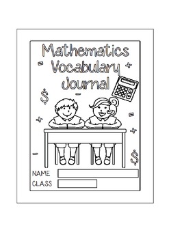 Preview of Mathematics Vocabulary Journal - Junior School