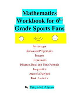 Preview of Mathematics Workbook for 6th Grade Sports Fans