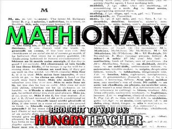 Preview of Mathionary by Hungry Teacher