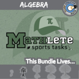 Mathlete Sports Tasks - ALGEBRA Printable & Digital Activities