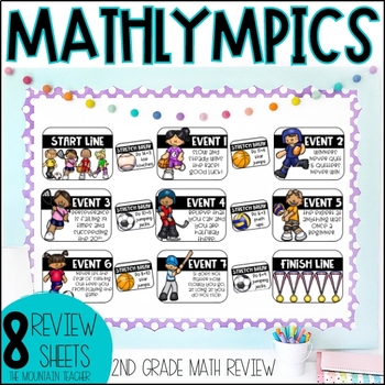 Preview of Mathlympics 2nd Grade Math Test Prep and Review