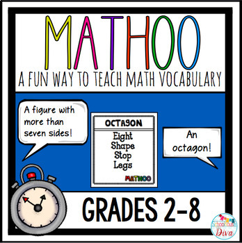 Preview of Math Vocabulary Game - Editable