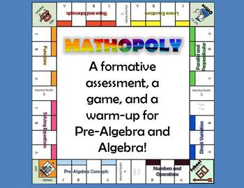 Preview of Formative Warm-Up Game for Pre-Algebra