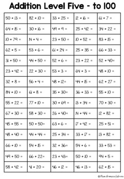 maths addition warm up drills practice sheets by miss resourcefulness