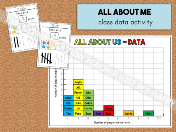 Preview of Maths All About Me Whole Class Data Activity Graphing Start of the Year