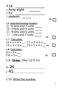 Maths Assessment Term 2 by Sanette Smit | TPT