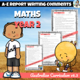 Maths Australian Curriculum Report Writing Comments Year 2
