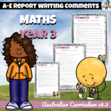 Maths Australian Curriculum Report Writing Comments Year 3