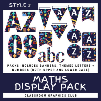 Preview of Maths Classroom Display Pack (Style 2)