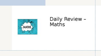 Preview of Maths Daily Review - 60 slides FREE - 70% of curriculum COVERED