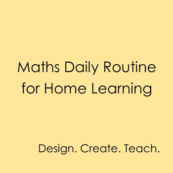 Preview of Maths Daily Routine for Home Learning and Distance Learning