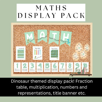 Preview of Maths Display Pack! Dinosaur Themed