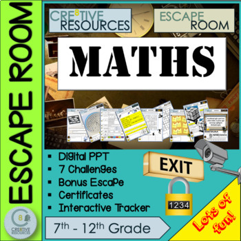Preview of Math Escape Room Number sequence Problem Solving | SEL