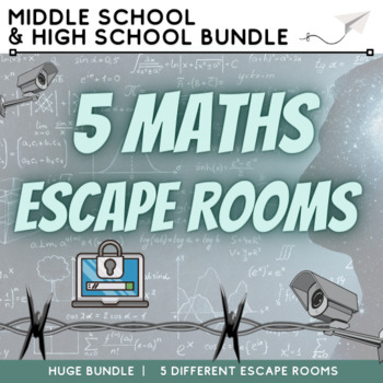 Preview of Math Middle School  Escape Room Collection
