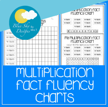 Preview of Multiplication Fact Fluency Charts