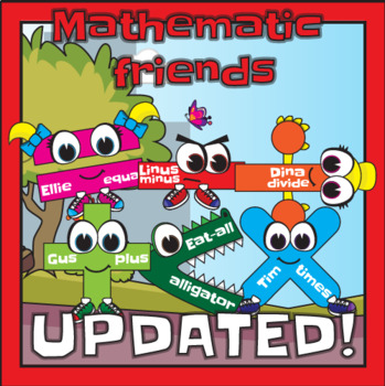 Preview of Mathematic Friends clip art - posters, craft, teaching aid, coloring pages