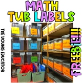 Maths Games Tubs Labels