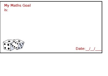 Preview of Maths Goal Template