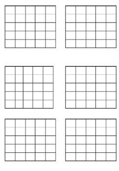 maths grids 5x5 grids 6 on a page by learning effects tpt