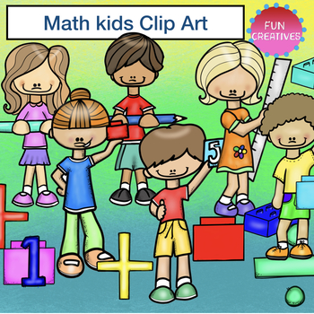 Preview of Maths Kids Clip Art