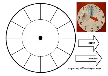 Preview of Maths Lesson TIME (emergent) - make a movable clock face